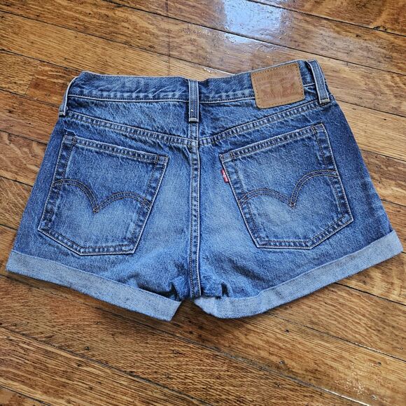 Levi’s W27 Selvedge Denim Shorts – White Oak Cone Mills, High Waist Button Fly - Picture 2 of 8